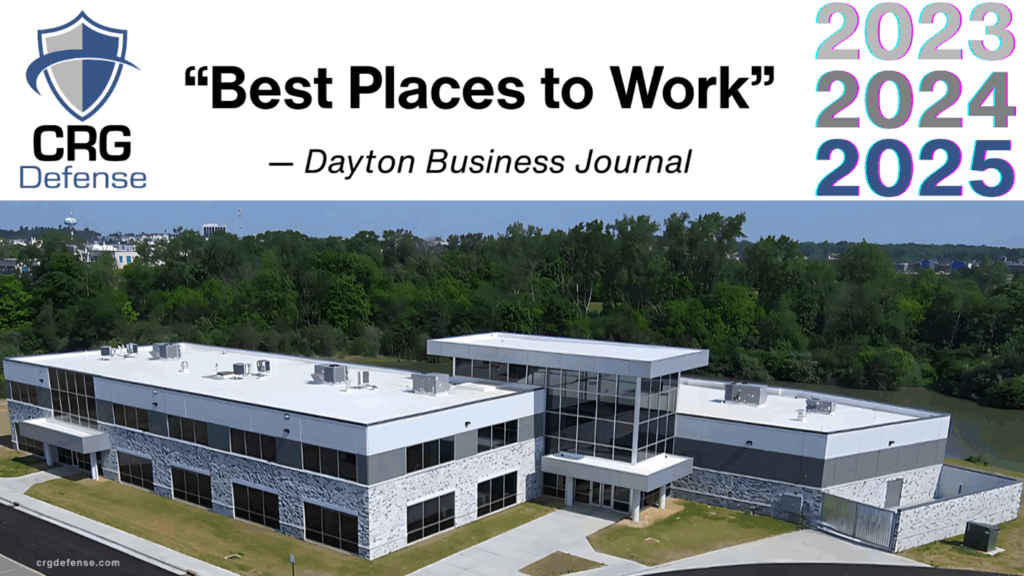 The Dayton Business Journal listed CRG Defense among its Best Places to Work in 2025