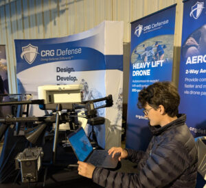 CRG Defense engineer designs needed part to attach the company’s AeroVox payload to the PDW drone.